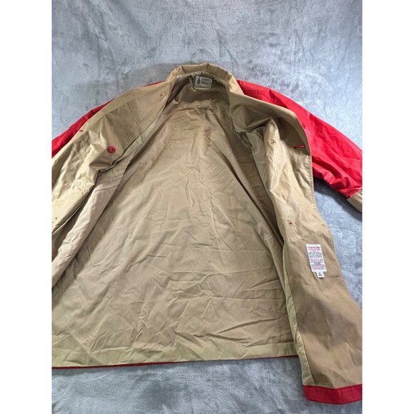 London Fog Coat Women's 16 regular red and beige classic Trench coat - Picture 4 of 12